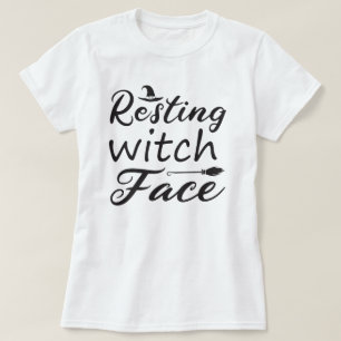 Resting Witch Face Halloween T-Shirt