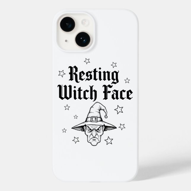 Resting Witch Face Phone Case – Gothic Halloween  (Back)