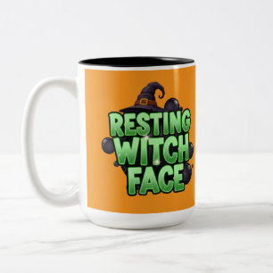 Resting Witch Face Tee Two-Tone Coffee Mug