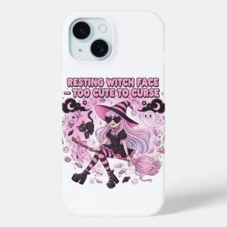 Resting witch face too cute to curse iPhone 15 case