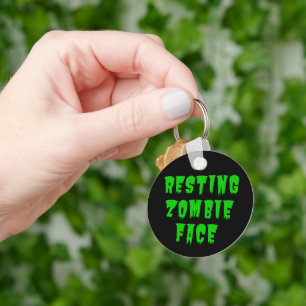 Resting Zombie Face - Funny Halloween 2022      Keychain
