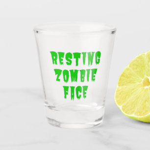 Resting Zombie Face - Funny Halloween 2022 Shot Glass