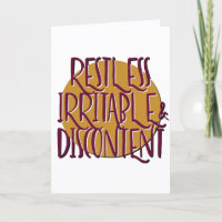 Restless Irritable & Discontent Recovery Slogan