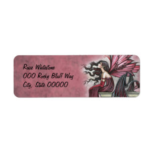 Restless Ruby Fairy and Dragon Fantasy Art