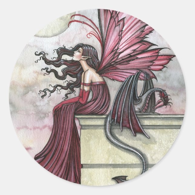 Restless Ruby Fairy Dragon Sticker (Front)