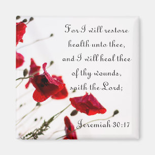 Restore Health and Heal Thee of Thy Wounds Magnet