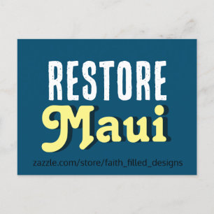 Restore Maui Invitation Postcard