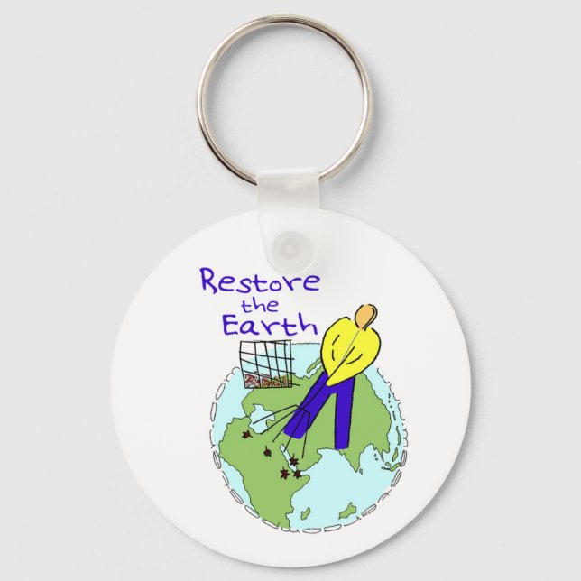 Restore the Earth Keychain (Front)