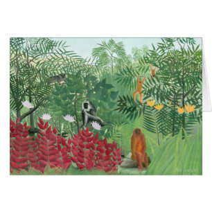 Restored Colour Henri Rousseau Tropical Jungle Art