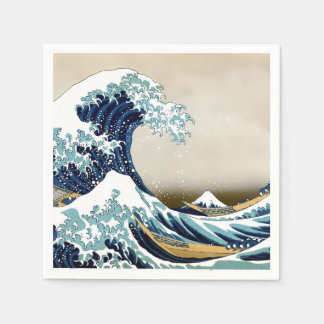 Restored Great Wave off Kanagawa by Hokusai Napkin