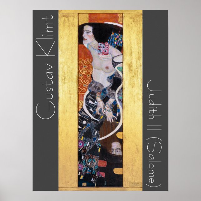 Restored Judith II Gustav Klimt Art Nouveau Poster (Front)