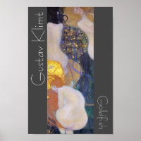 Restored Klimt Goldfish Art Nouveau Painting