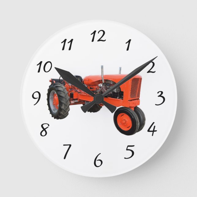 Restored Vintage Tractor Round Clock (Front)