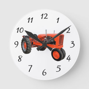 Restored Vintage Tractor Round Clock