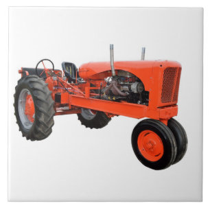 Restored Vintage Tractor Tile
