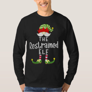 Restrained Elf Group Christmas Pajama Party T-Shirt