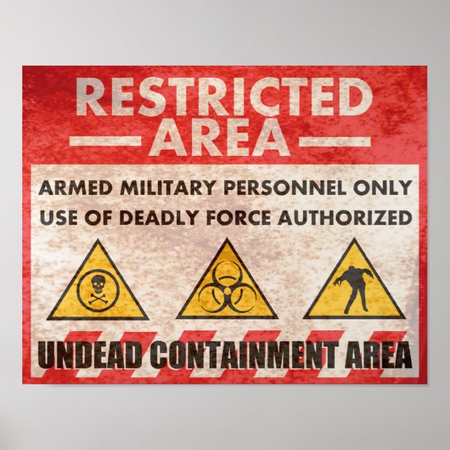 Restricted Area Warning Sign (Front)