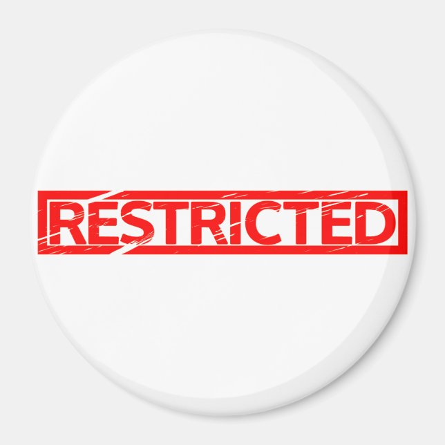 Restricted Stamp Magnet (Front)