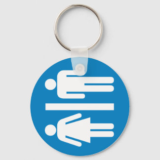 Restroom Facilities Highway Sign Keychain