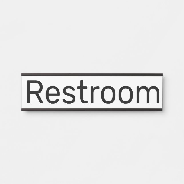 Restroom Sign Hanging Door Signs Name Plate (Front)