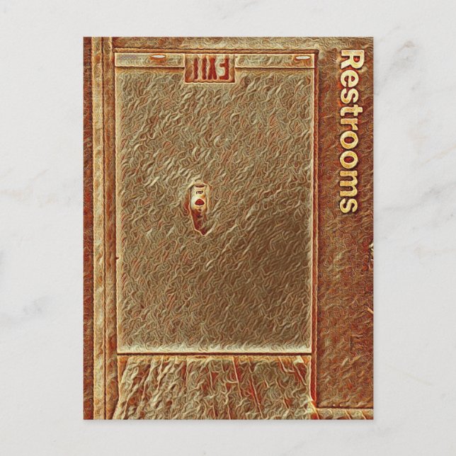 Restrooms, Modern Art Postcard (Front)