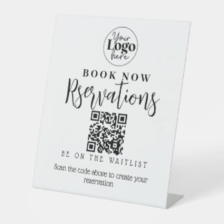 Resturant reservation booking QR small business Pedestal Sign