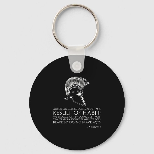Result Of Habit - Ancient Greek Philosophy - Arist Keychain (Front)