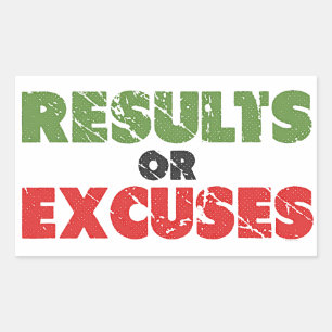 Results or Excuses   Bodybuilding Quote   Vintage Sticker