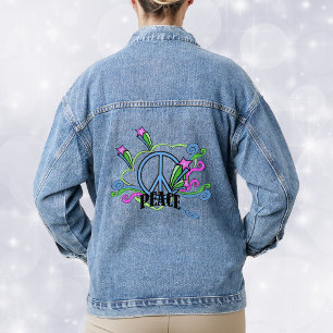 Résumé Design Peace Sign Scrolls Rose Stars