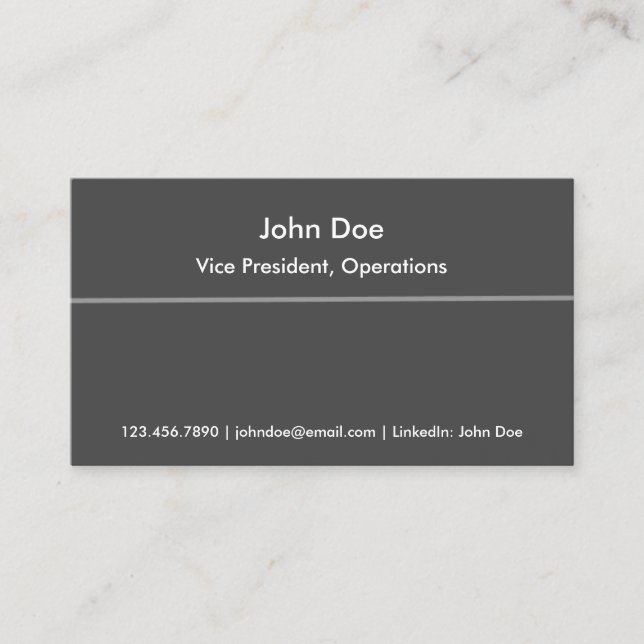 Résumé networking cards Black Grey Line (Front)