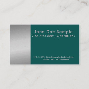 Résumé networking cards Green and Metallic facad