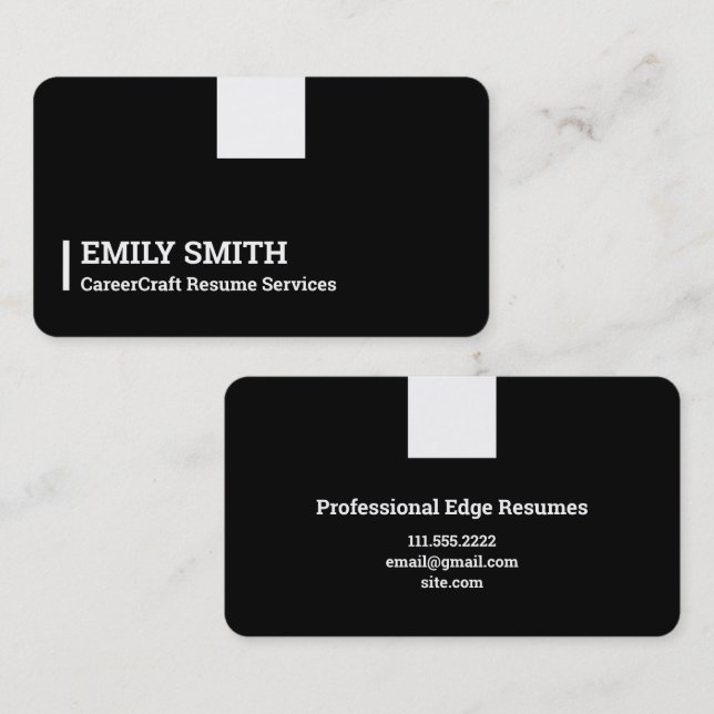 Resume Writer Business Card (Front/Back)