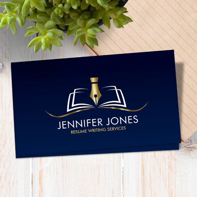 Resume Writing Services Professional Business Card (Creator Uploaded)