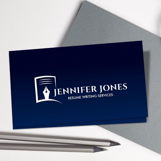 Resume Writing Services Professional  Business Card (Creator Uploaded)