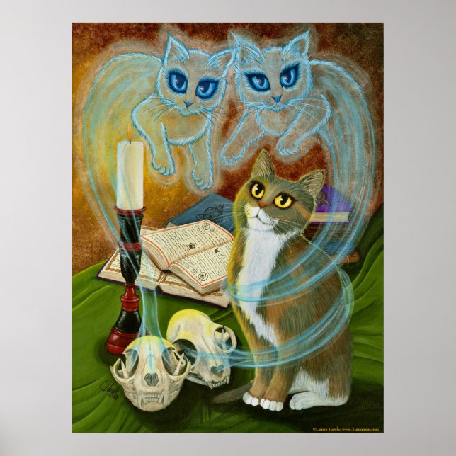 Résumer de vieux amis, Ghost Cats Poster d'Art (Devant)