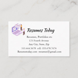 Resumes and Portfolio Writer Business Card