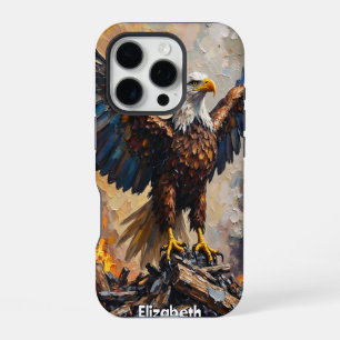 Resurgent Eagle, Fiery Ascent iPhone 16 Pro Case