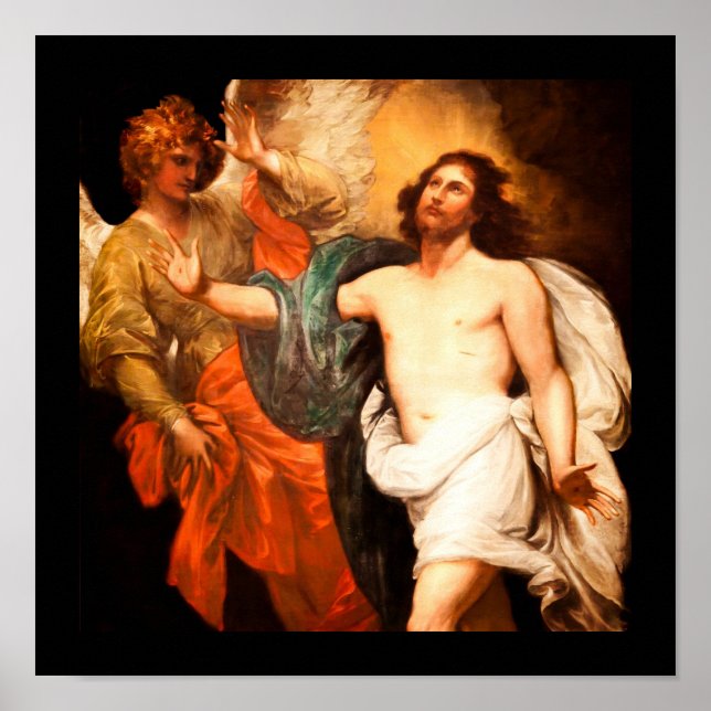 Resurrected Christ Gazing Upward Poster (Front)