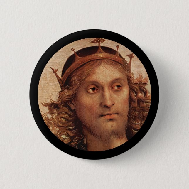 Resurrected Jesus in Crown 2 Inch Round Button (Front)