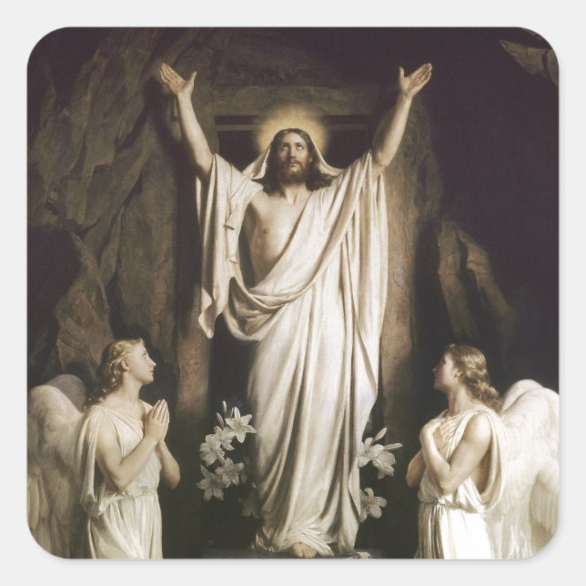 Resurrection at the Tomb Square Sticker (Front)