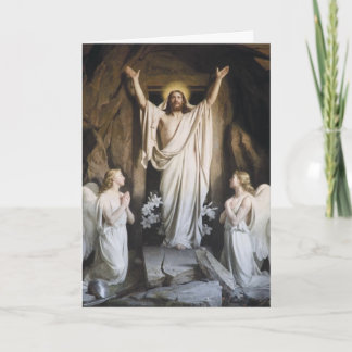 Résurrection de la carte de voeux du Christ, carte
