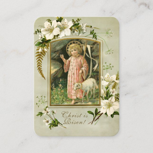 Résurrection de Pâques Cartes saintes Prière pasca (Devant)