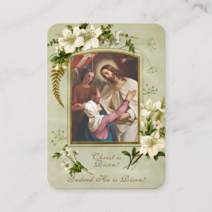 Résurrection de Pâques Cartes saintes Prière pasch