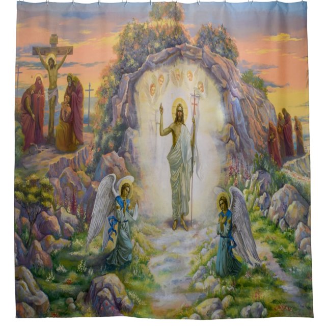 Résurrection du rideau de douche Jésus (Devant)