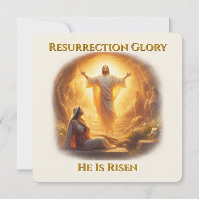 Resurrection Glory – He Is Risen Inspirational Card (Front)