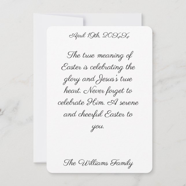Resurrection Jesus Emerging from Tomb  Greetings Card (Back)