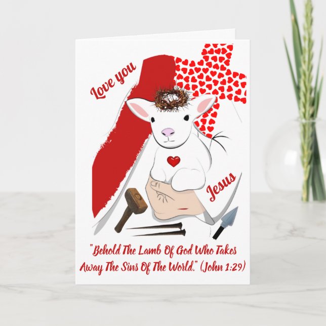 Resurrection Lamb Of God Greeting Card (Front)