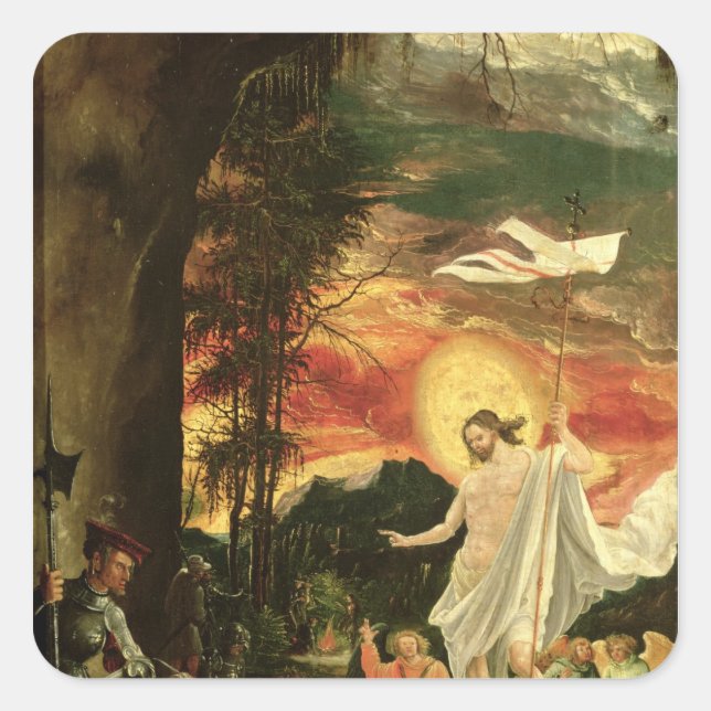 Resurrection of Christ, 1518 Square Sticker (Front)