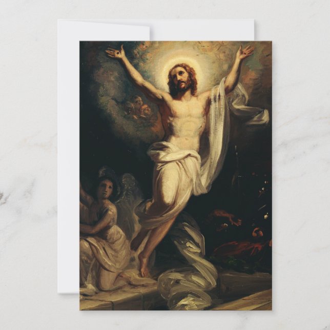 Resurrection of Christ by Robert Wilhelm Ekman  Holiday Card (Front)