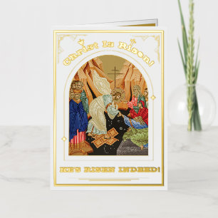 Resurrection Of Christ Orthodox Easter  Foil Holiday Card